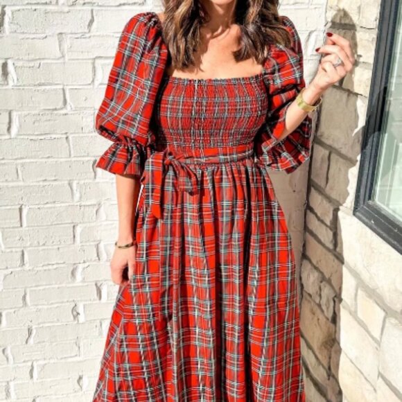 Red Dress Boutique Dresses & Skirts - "Everyday Cheer" Holiday Tartan Plaid Dress XL - Red Dress Boutique